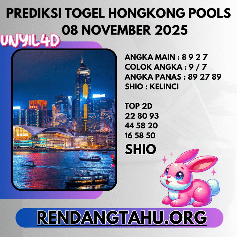 PREDIKSI JITU HONGKONG POOLS TANGGAL 08 NOVEMBER 2025