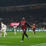 Rafael Leao dari AC Milan merayakan gol dalam laga Serie A melawan Lazio di San Siro, Milan, Italia, Sabtu, 29 November 2025 /Antonio Calanni