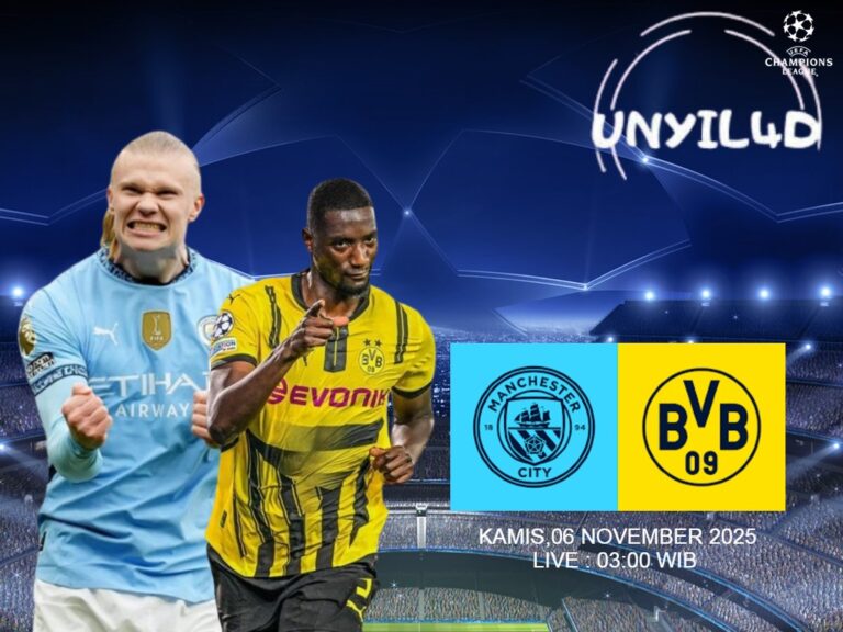 Prediksi Manchester City vs Borussia Dortmund KAMIS,06 NOVEMBER 2025