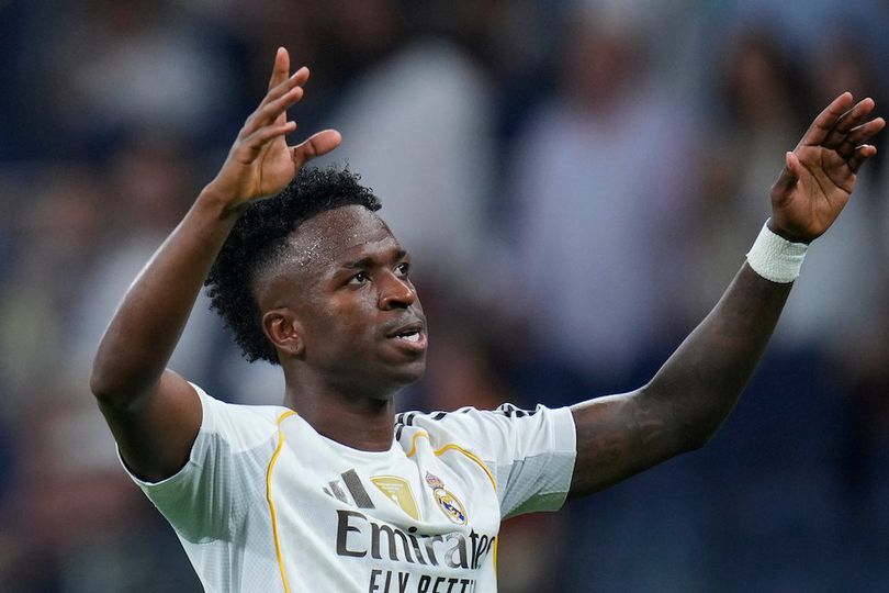 Bintang Real Madrid, Vinicius Junior merayakan golnya ke gawang Villarreal